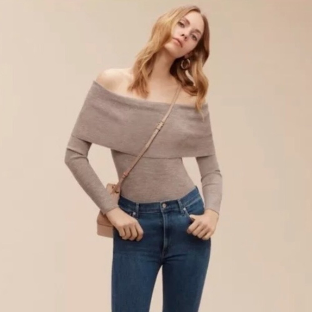 Aritzia croquis off the shoulder sweater